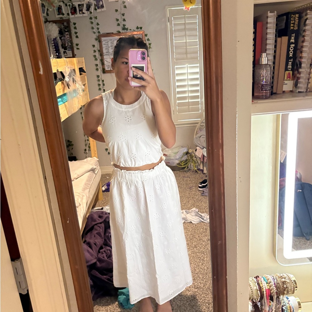 Target A New Day White Eyelet Midi Set